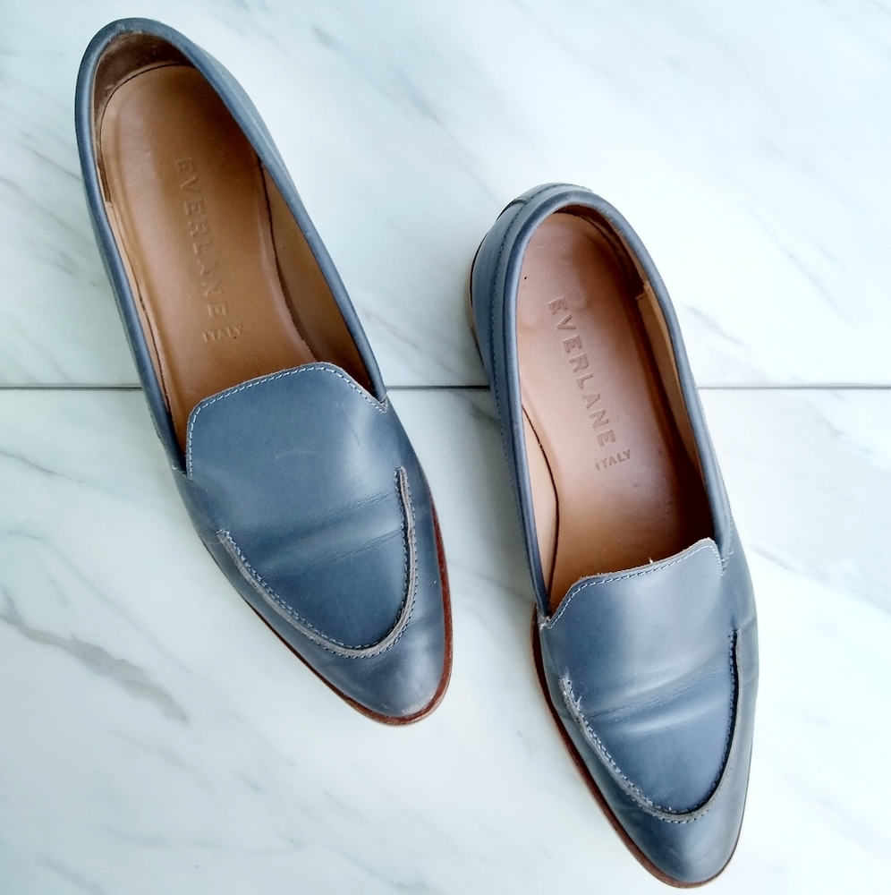 Everlane The Modern Loafer Pointed Toe Grey Blue